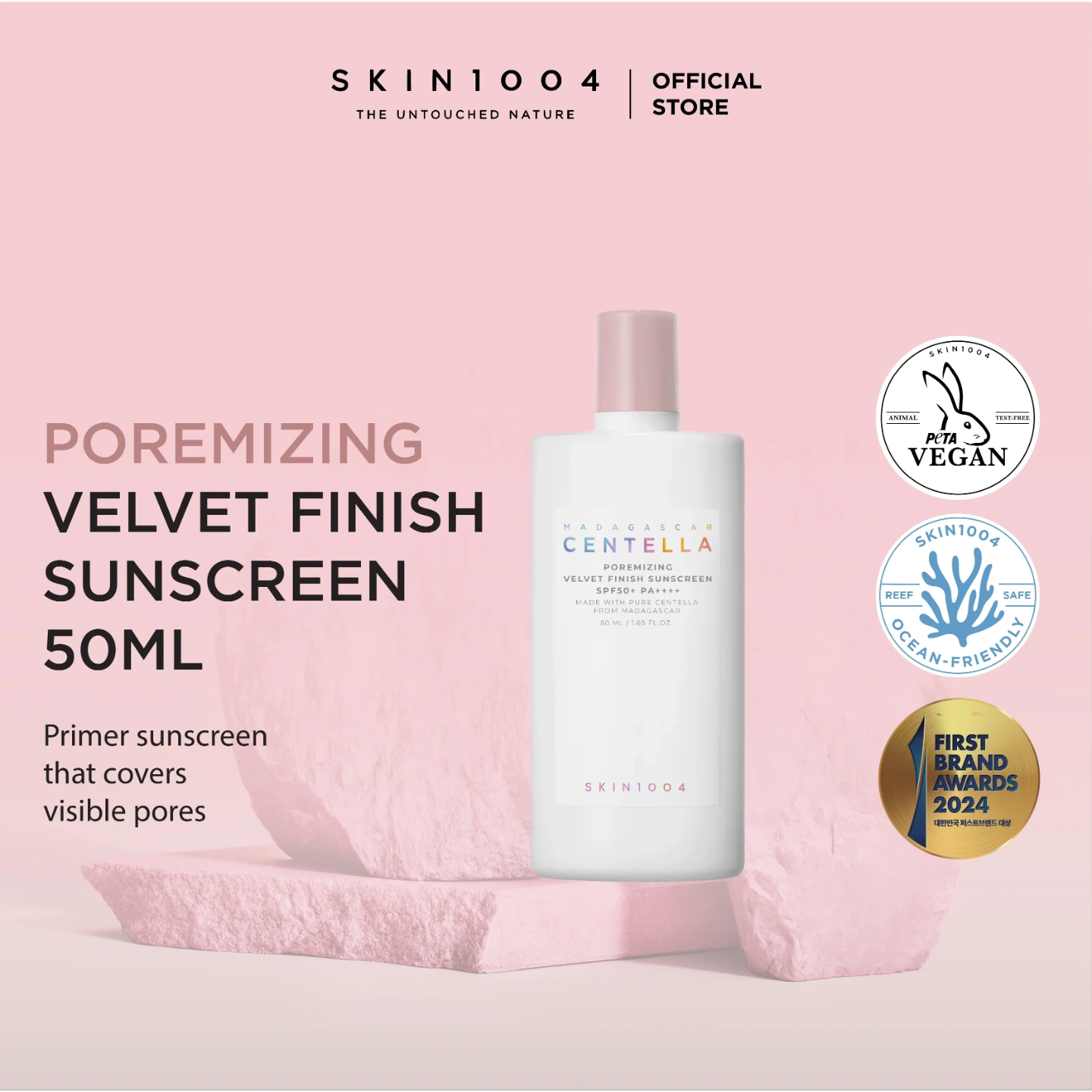 SKIN1004 Madagascar Centella Poremizing Velvet Finish Sunscreen SPF50+ PA++++ 50ml
